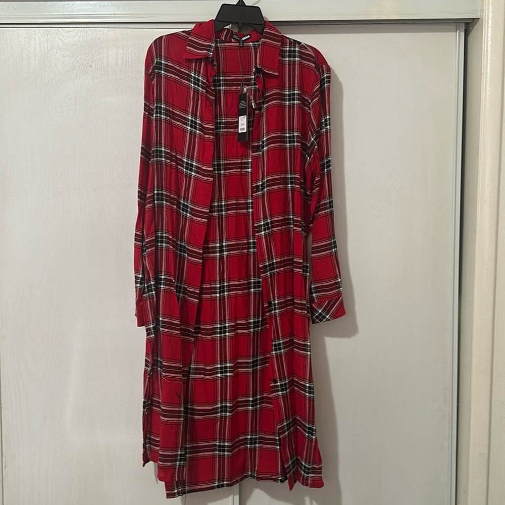 Plaid Long Sleeve Shirt Size Medium